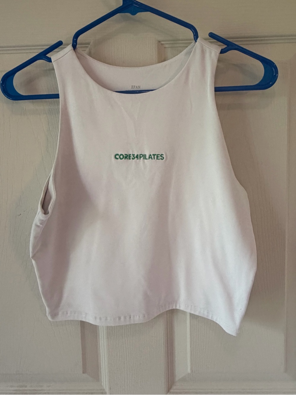 Core34Pilates White Sleeveless Crop Tank* - size M